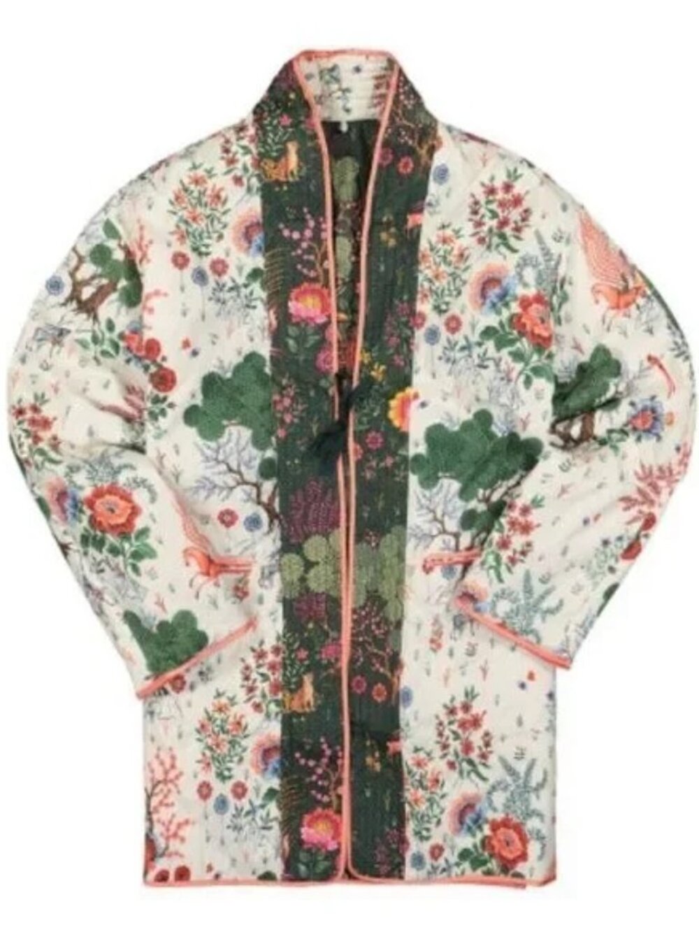 Puma X Liberty Reversible Printed Kimono Jacket In Green Gables